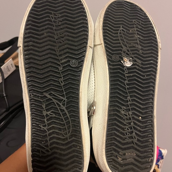 Vintage Havana White and Black Star High-Top Sneakers - Picture 6 of 6